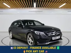 Black Used 2016 Mercedes C220 AMG line Estate | £14,899 (Fair price)