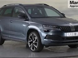 Quartz grey metallic Used 2021 Skoda Karoq SportLine SUV | £20,191 (Good price)