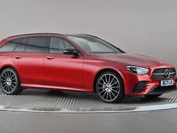 Red Used 2021 Mercedes E400 AMG line Estate | £42,477 (Fair price)
