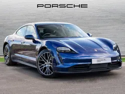 Gentian blue metallic Used 2021 Porsche Taycan Sedan | £50,990 (Fair price)