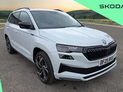 Moon white metallic Used 2025 Skoda Karoq SportLine SUV | £33,000 (A bit pricey)
