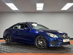 Blue Used 2017 Mercedes E350 AMG line Coupe | £16,995 (Fair price)