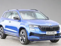 Blue New 2025 Skoda Karoq SportLine SUV | £32,995 (Fair price)