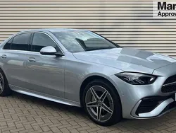 Silver Used 2022 Mercedes C300e AMG line Sedan | £29,334 (Fair price)