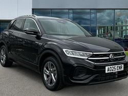 Deep black pearlescent Used 2025 VW T-Roc R-line SUV | £27,619 (Fair price)