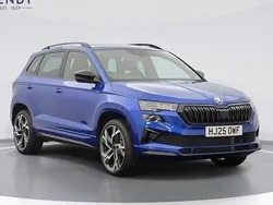 Race blue metallic New 2025 Skoda Karoq SportLine SUV | £33,999 (Expensive)