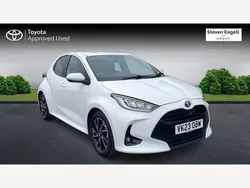 White Used 2023 Toyota Yaris Hybrid Design Hatchback | £17,760 (Fair price)