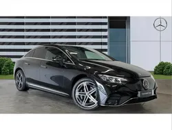 Black Used 2024 Mercedes EQE350 AMG line Sedan | £44,693 (A bit pricey)