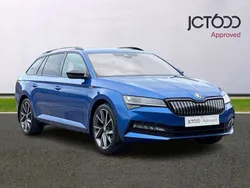 Blue Used 2020 Skoda Superb SportlinePlus Estate | £22,990 (A bit pricey)