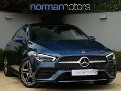 Blue Used 2022 Mercedes CLA200 AMG Line Premium Plus Coupe | £27,495 (Fair price)