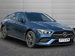 Blue Used 2022 Mercedes CLA250e AMG Line Premium Sedan | £18,595 (Fair price)