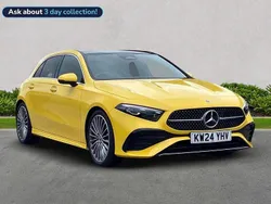 Yellow Used 2024 Mercedes A180 AMG Line Premium Plus Hatchback | £27,999