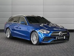 Blue Used 2024 Mercedes C300e AMG Line Premium Estate | £34,895 (Good price)