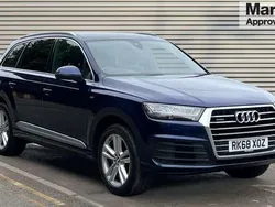 Blue Used 2018 Audi Q7 S-Line SUV | £23,335 (Fair price)