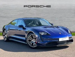 Gentian blue metallic Used 2021 Porsche Taycan 4S Sedan | £45,990