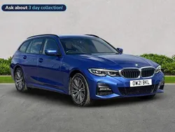 Blue Used 2021 BMW 330e M Sport Estate | £19,662 (Fair price)