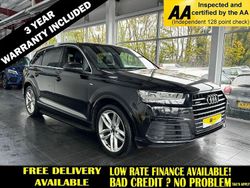 Black Used 2016 Audi Q7 S-Line SUV | £20,695 (Fair price)