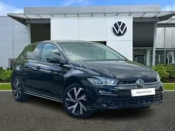Deep black Used 2022 VW Polo R-line Hatchback | £15,945 (Fair price)