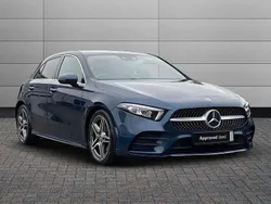 Denim blue Used 2021 Mercedes A200 AMG Line Premium Hatchback | £19,390 (A bit pricey)