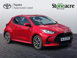 Red Used 2022 Toyota Yaris Hybrid Design Hatchback | £16,500 (Fair price)