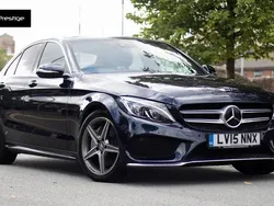 Blue Used 2015 Mercedes C300e AMG line Sedan | £14,395