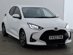 White Used 2022 Toyota Yaris Hybrid Design Hatchback | £16,698 (Fair price)