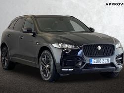 Santorini black Used 2018 Jaguar F-Pace R-Sport SUV | £20,500 (Fair price)