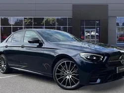 Blue Used 2022 Mercedes E400 AMG line Sedan | £39,343 (Fair price)