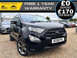 Black Used 2018 Ford Ecosport ST-Line SUV | £6,990 (Fair price)