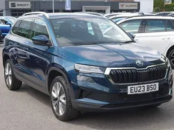 Petrol blue metallic Used 2023 Skoda Karoq SE L SUV | £24,483 (Fair price)