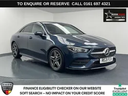Blue Used 2021 Mercedes CLA180 AMG line Sedan | £17,970 (Fair price)