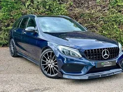 Blue Used 2018 Mercedes C200 AMG Line Premium Plus Estate | £10,995 (Good price)