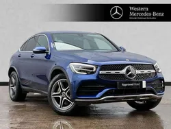 Blue Used 2021 Mercedes GLC300e AMG line Coupe | £31,498 (Good price)