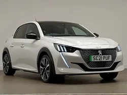 White Used 2021 Peugeot e-208 Premium Hatchback | £14,698 (Fair price)