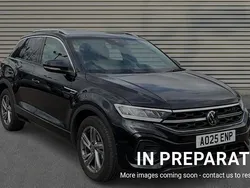 Deep black pearlescent Used 2025 VW T-Roc R-line SUV | £27,593 (Fair price)
