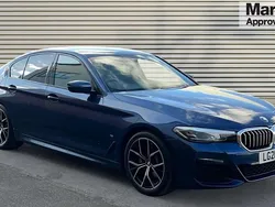 Blue Used 2021 BMW 520 M Sport Sedan | £26,377 (Fair price)
