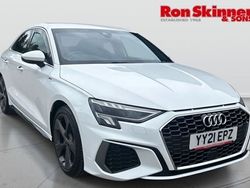 White Used 2021 Audi A3 S-Line Sedan | £19,999 (Fair price)
