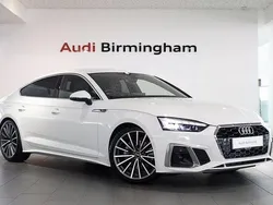 Glacier white metallic Used 2023 Audi A5 Sportback S-Line Hatchback | £32,500 (Expensive)