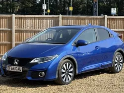 Blue Used 2016 Honda Civic SE Plus Hatchback | £9,100 (Fair price)