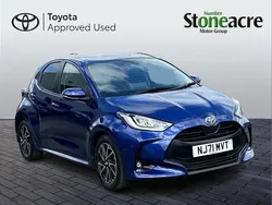 Blue Used 2021 Toyota Yaris Hybrid Design Hatchback | £16,500 (Fair price)
