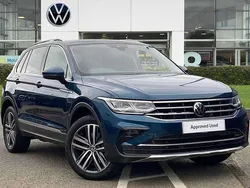 Blue Used 2022 VW Tiguan Elegance SUV | £26,890 (Fair price)
