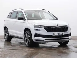 Moon white metallic Used 2024 Skoda Karoq SportLine SUV | £31,995