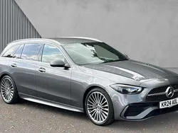 Grey Used 2024 Mercedes C300e AMG Line Premium Estate | £34,524 (Good price)