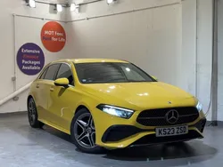 Yellow Used 2023 Mercedes A180 Executive Hatchback | £21,999 (Fair price)