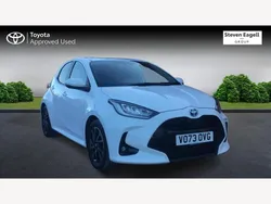 White Used 2023 Toyota Yaris Hybrid Design Hatchback | £18,381 (Fair price)