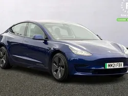 Blue Used 2021 Tesla Model 3 Standard Range Sedan | £14,899 (Good price)