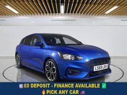 Blue Used 2019 Ford Focus ST-Line X Hatchback | £11,399 (Fair price)