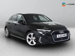 Black Used 2022 Audi A3 Sportback S-Line Hatchback | £21,983 (Fair price)