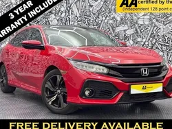 Red Used 2019 Honda Civic EX Hatchback | £16,545 (Fair price)