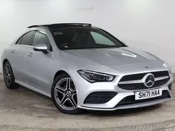 Silver Used 2021 Mercedes CLA180 AMG line Sedan | £23,975 (Fair price)